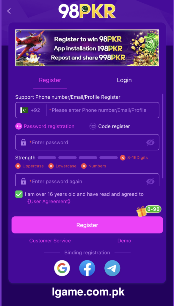 98Pkr Game Download APK