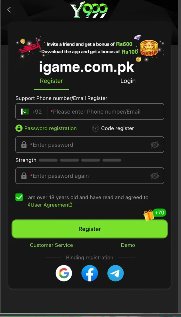 Y999 Game Register