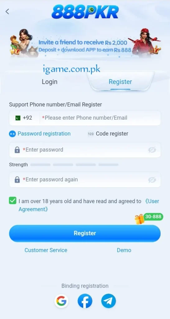 888PKR new earning app